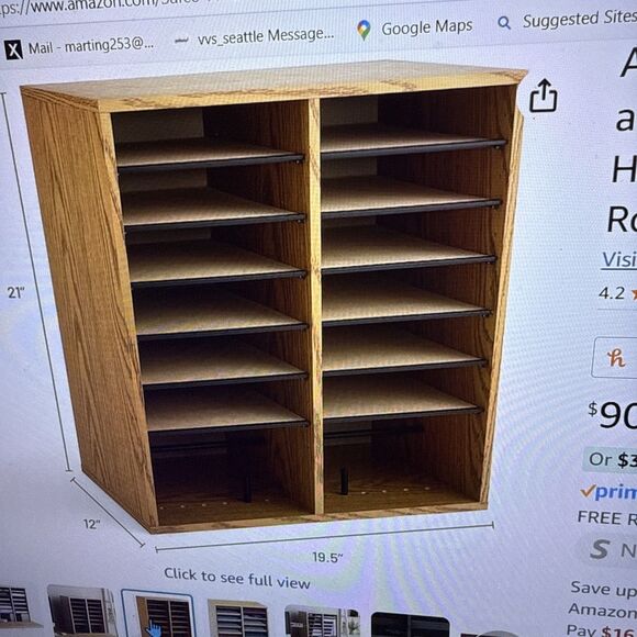 Safco 9422MO Literature Organizer Medium Oak - Picture 5 of 5